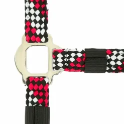 Outlet - Licol et longe tressé fuchsia/ gris/ noir Licols Poneys|Ensembles Licols Et Longes