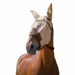 Masques Anti-Mouches Poneys|Masques Anti-Mouches*Equithème - Masque anti-mouches "fly protector" caramel