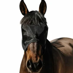 Masques Anti-Mouches Poneys|Masques Anti-Mouches*Equithème - Masque anti-mouches et UV Mesh sans oreilles Noir