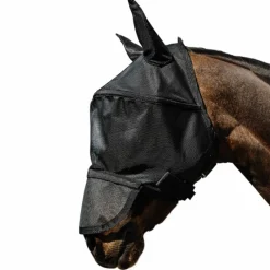 Masques Anti-Mouches Poneys|Masques Anti-Mouches*Equithème - Masque anti-mouches et UV Protech Noir