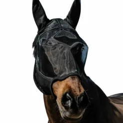 Masques Anti-Mouches Poneys|Masques Anti-Mouches*Equithème - Masque anti-mouches et UV Anatomic Noir