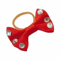 Grooming|Noeuds À Natter*Equithème - Nœuds à natter avec strass transparents rouge