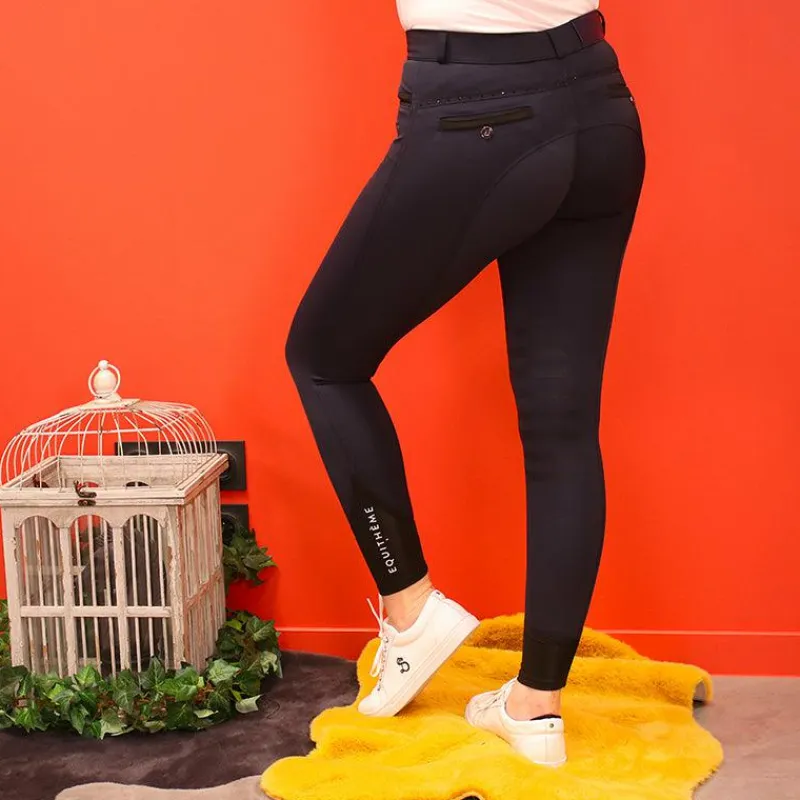 Pantalons D'Équitation*Equithème - Pantalon d'équitation femme Safir / noir Marine