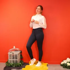 Pantalons D'Équitation*Equithème - Pantalon d'équitation femme Safir / noir Marine