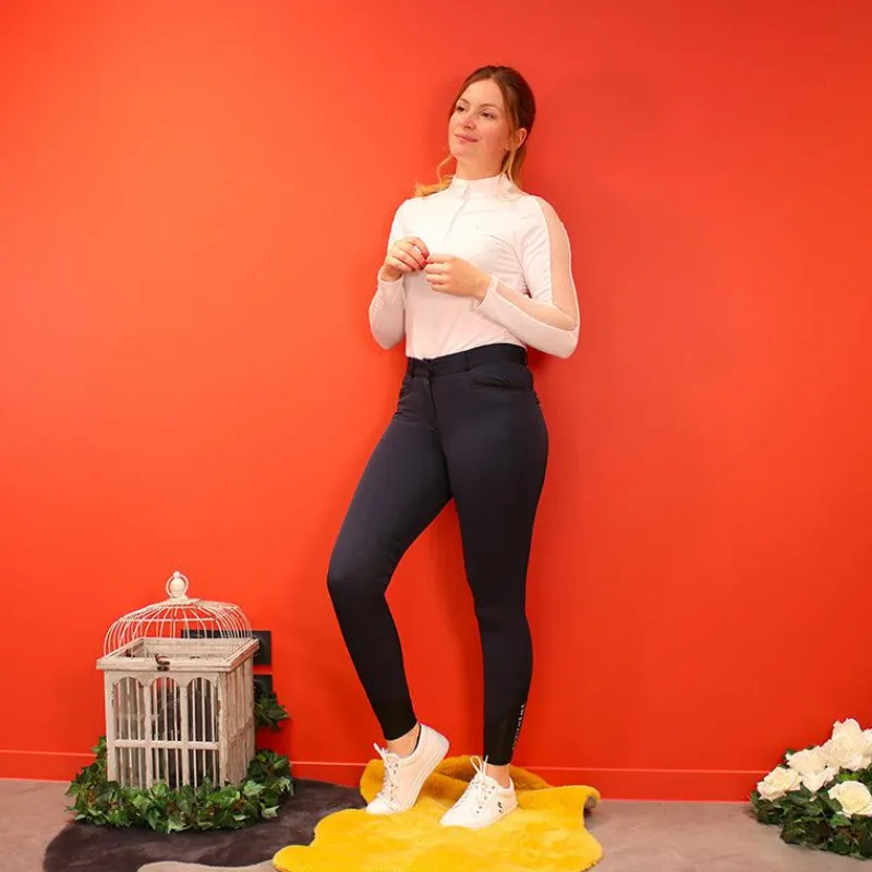 Pantalons D'Équitation*Equithème - Pantalon d'équitation femme Safir / noir Marine