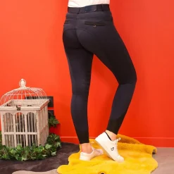 Pantalons D'Équitation*Equithème - Pantalon d'équitation femme Safir / noir Marine