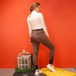 Best - Pantalon d'équitation femme Safir brun/ noir Pantalons D'Équitation