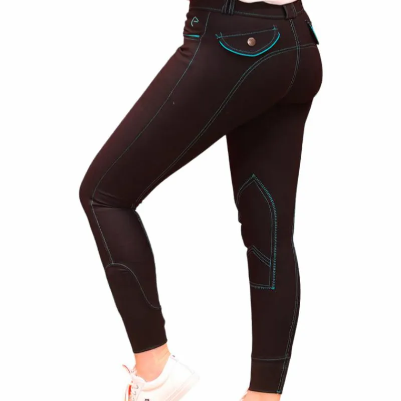 Discount - Pantalon d'équitation femme Verona / turquoise Pantalons D'Équitation