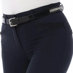 Pantalons D'Équitation*Equithème - Pantalon d'équitation enfant Safir / noir Marine