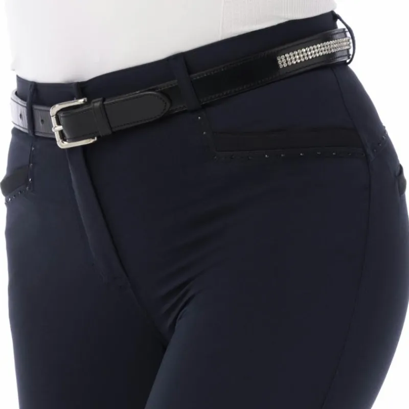 Pantalons D'Équitation*Equithème - Pantalon d'équitation enfant Safir / noir Marine