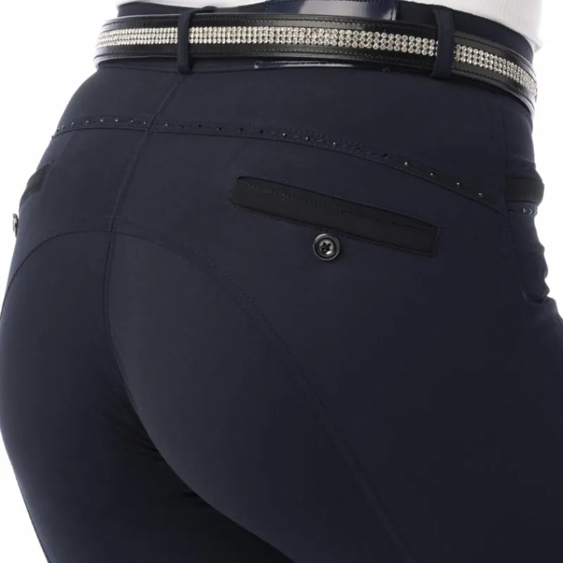 Pantalons D'Équitation*Equithème - Pantalon d'équitation enfant Safir / noir Marine