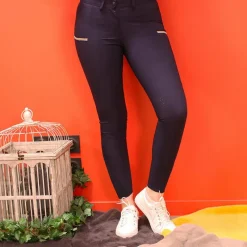 Pantalons D'Équitation*Equithème - Pantalon d'équitation femme Lainbow Marine