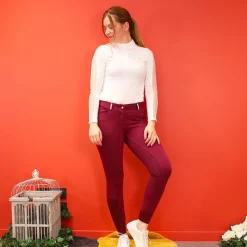 Pantalons D'Équitation|Dressage*Equithème - Pantalon d'équitation femme Glam Prune