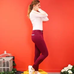 Pantalons D'Équitation|Dressage*Equithème - Pantalon d'équitation femme Glam Prune