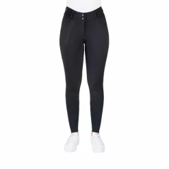 Pantalons D'Équitation*Equithème - Pantalon d'équitation femme Elsa Je t'aime Noir