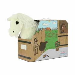 Peluches*Equithème - Peluche mini poney Filou Blanc