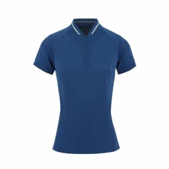 Polos Et Chemises*Equithème - Polo à manches courtes femme Elodie monaco Bleu