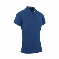 Polos Et Chemises*Equithème - Polo à manches courtes femme Elodie monaco Bleu