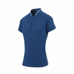 Polos Et Chemises*Equithème - Polo à manches courtes femme Elodie monaco Bleu