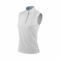 Polos Et Chemises*Equithème - Polo de concours sans manches mesh femme Molly Blanc