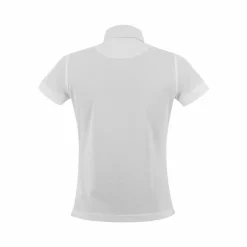 Polos Et Chemises*Equithème - Polo de concours manches courtes mesh enfant Edy Blanc