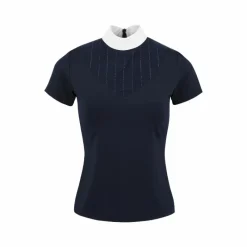 Polos Et Chemises*Equithème - Polo de concours manches courtes femme Funza Marine