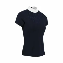 Polos Et Chemises*Equithème - Polo de concours manches courtes femme Funza Marine