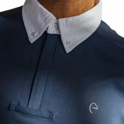 Polos Et Chemises|Polos Et Chemises*Equithème - Polo de concours à manches courtes homme Wellington Marine