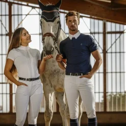 Polos Et Chemises|Polos Et Chemises*Equithème - Polo de concours à manches courtes homme Wellington Marine