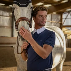 Polos Et Chemises|Polos Et Chemises*Equithème - Polo de concours à manches courtes homme Wellington Marine