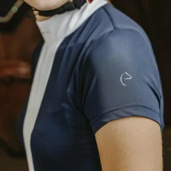 Polos Et Chemises*Equithème - Polo de concours manches courtes femme Doha Marine