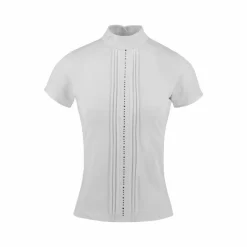Polos Et Chemises*Equithème - Polo de concours manches courtes femme Dorla Blanc