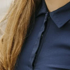 Polos Et Chemises*Equithème - Polo manches courtes femme Agathe Marine