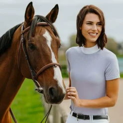 Polos Et Chemises*Equithème - Polo manches courtes femme London Violet