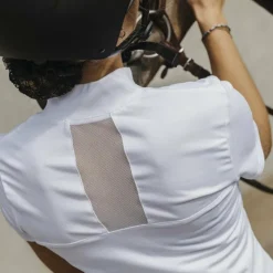 Polos Et Chemises*Equithème - Polo manches courtes femme Riyadh Blanc