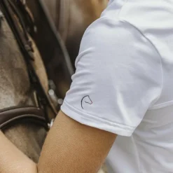 Polos Et Chemises*Equithème - Polo manches courtes femme Riyadh Blanc