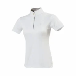Polos Et Chemises*Equithème - Polo manches courtes Mesh Blanc