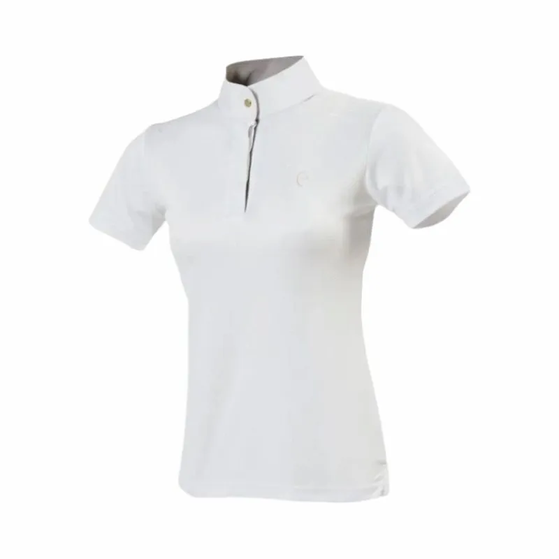 Polos Et Chemises*Equithème - Polo manches courtes Mesh Blanc