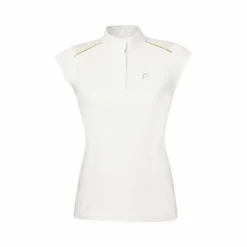 Polos Et Chemises*Equithème - Polo manches courtes concours Brussels blanc