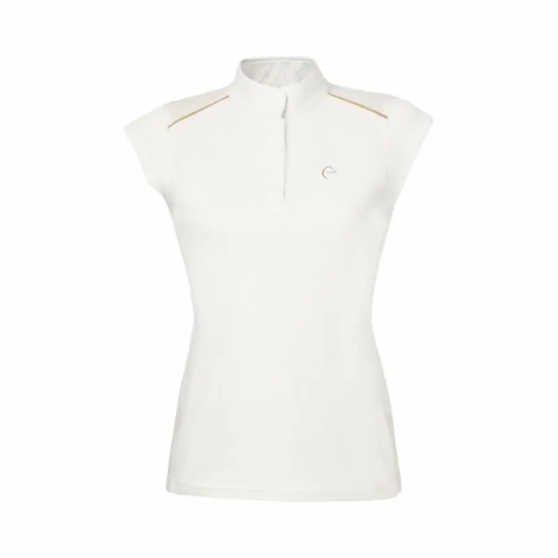 Polos Et Chemises*Equithème - Polo manches courtes concours Brussels blanc