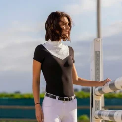 Polos Et Chemises*Equithème - Polo manches courtes femme Lerma Noir