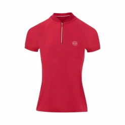 Polos Et Chemises*Equithème - Polo manches courtes femme Emma cerise Rouge