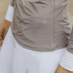 - Polo manches longues femme Estoril taupe Polos Et Chemises