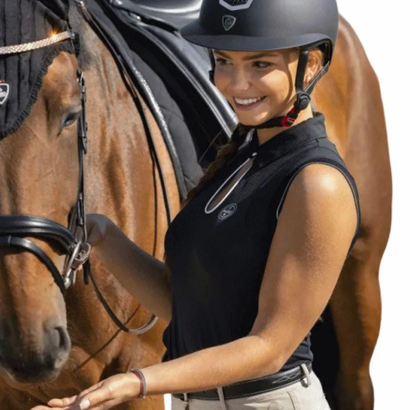 Polos Et Chemises*Equithème - Polo sans manches femme Sarah Noir