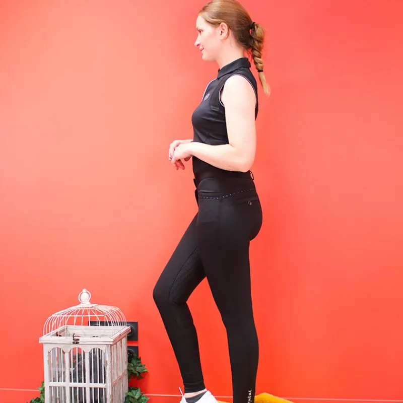 Polos Et Chemises*Equithème - Polo sans manches femme Sarah Noir