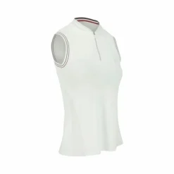 Polos Et Chemises*Equithème - Polo sans manches femme Mia blanc