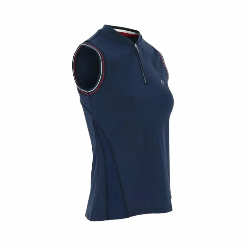 Polos Et Chemises*Equithème - Polo sans manches femme Mia marine