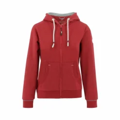 Sale - Sweat à capuche zippé femme Courtney cerise Pulls Et Gilets