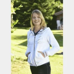 Pulls Et Gilets*Equithème - Sweat zippé à capuche Olol Blanc