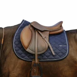 Tapis De Selle|Tapis Cso/ Mixtes*Equithème - Tapis de selle Mirror Je t'aime marine Bleu